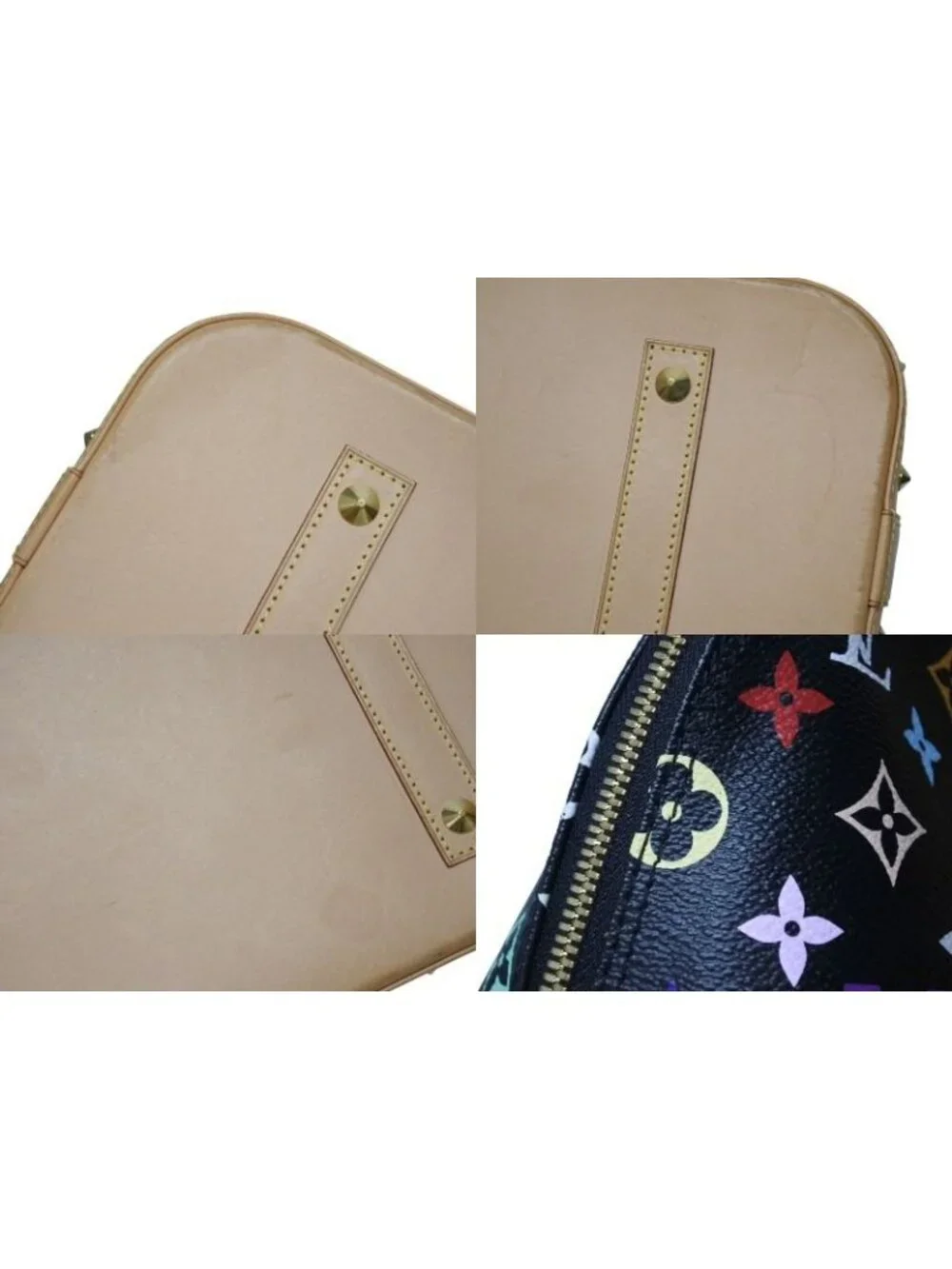 Louis Vuitton Takashi Murakami Alma GM Handbag Monogram Multicolor Black